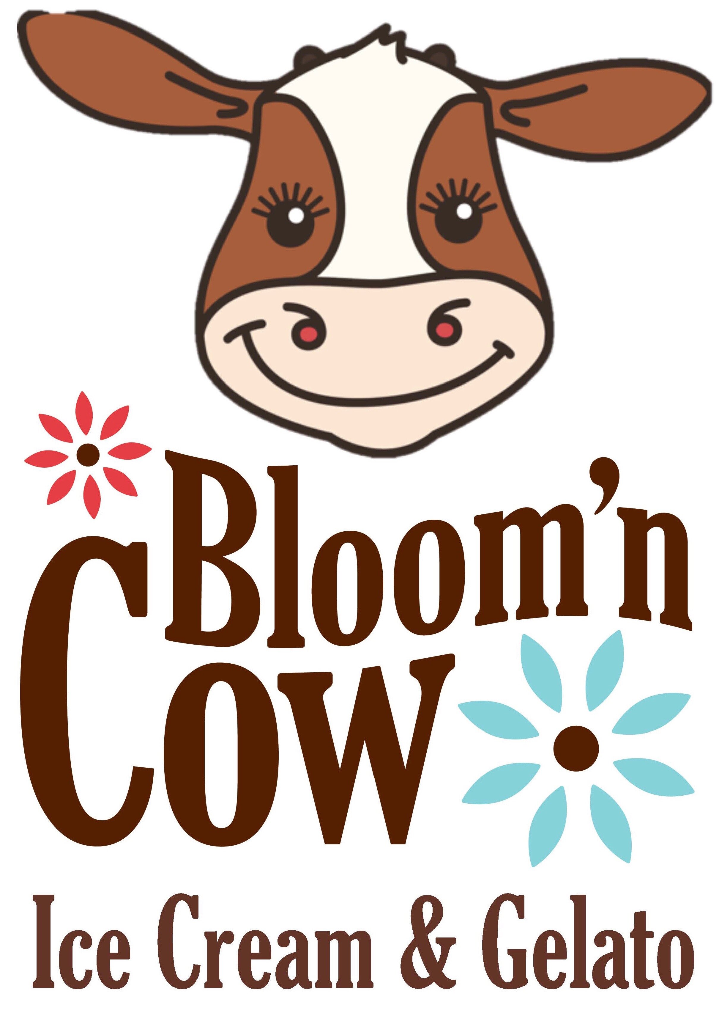 Bloom'n Cow Ice Cream Logo